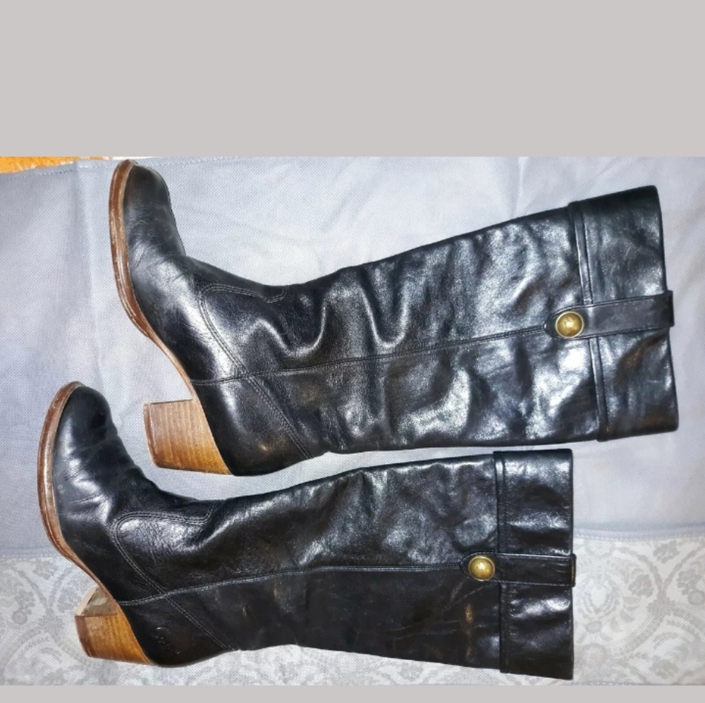 Coach fayth knee high leather boots